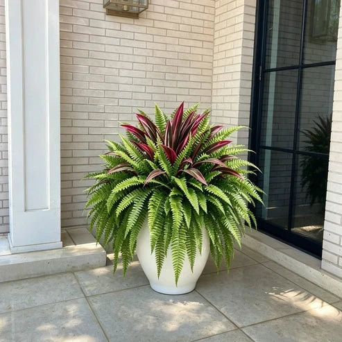 🔥 🌱 UV-Resistant Lifelike Artificial Boston Fern🌱