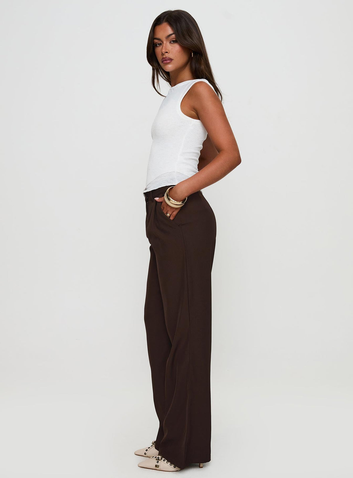Ambient Wide Leg Pant Chocolate