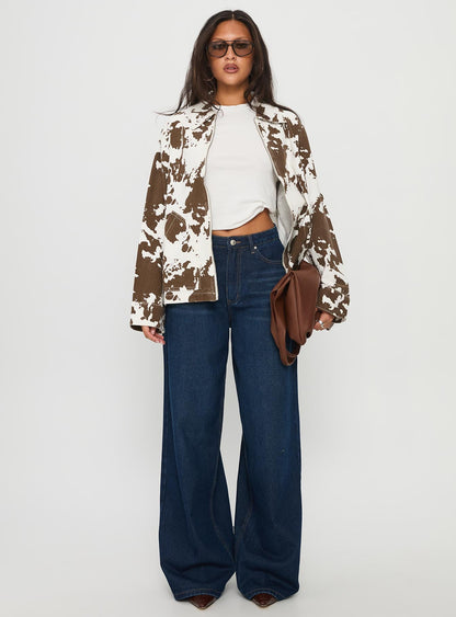 Another Life Zip Through Jacket Cow