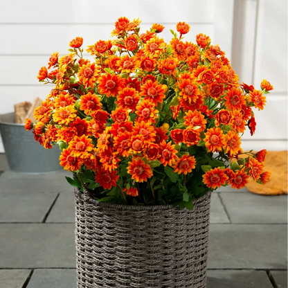 💥Artificial Outdoor Sunset Mums Flowers - UVresistant, Waterproof, Windproof🌼