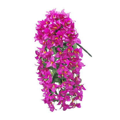 Artificial Bougainvillea Hanging Basket with Trailing Flowers