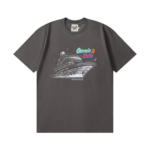 Gallery Dept T Shirts Los Angeles Street Summer Retro Short Sleeve T-shirt Allery Dept Men and Women