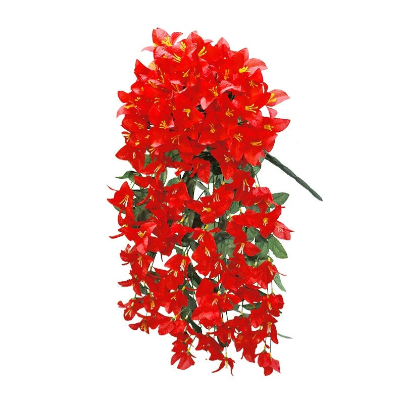 Artificial Bougainvillea Hanging Basket with Trailing Flowers