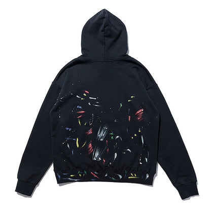 Gallery Dept Hoodie Paint-Splashing Style Graffiti Painted Sweater
