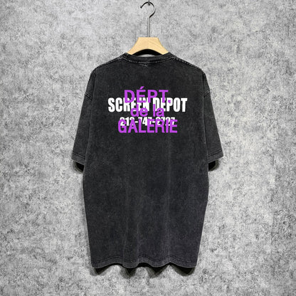 Gallery Dept T Shirts Tee Shirt Washed and Worn Short Sleeve T-shirt Blouse