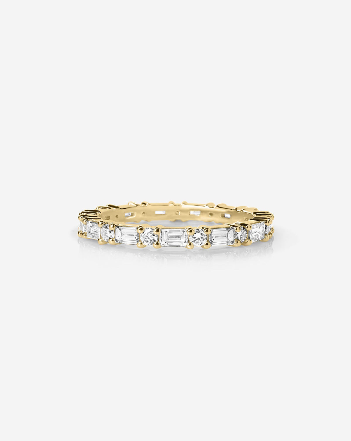 Baguette + Round Eternity Band