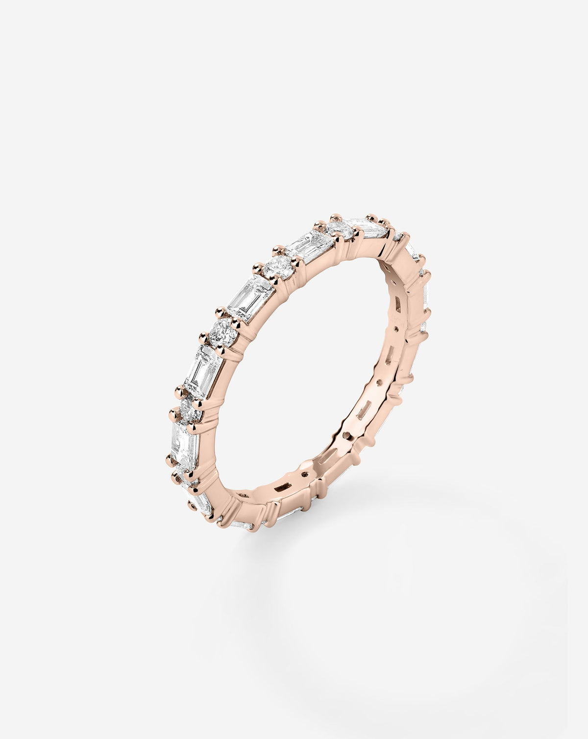 Baguette + Round Eternity Band