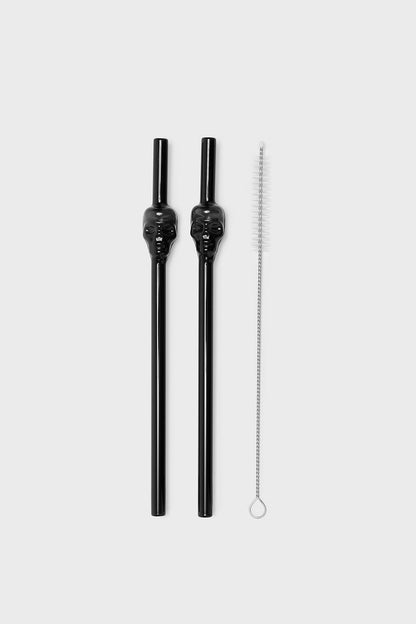 Cranium Skull Drinking Straws And Brush Set