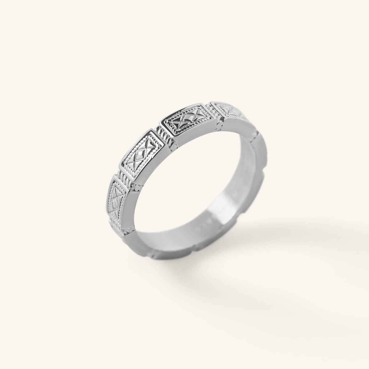 Damascus Tile Ring | Women