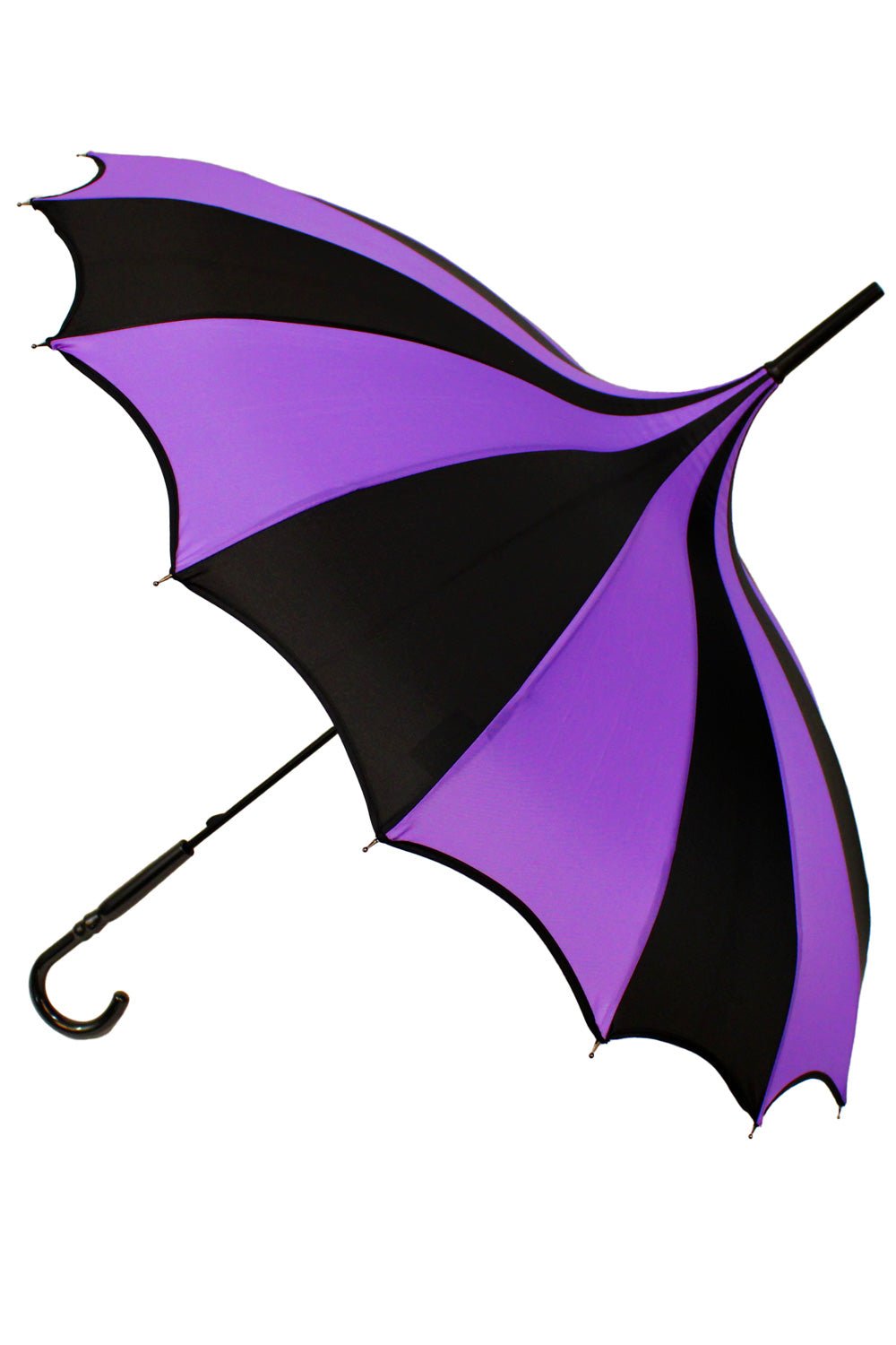 Batwing Pagoda Umbrella [BLACK/LIGHT PURPLE]