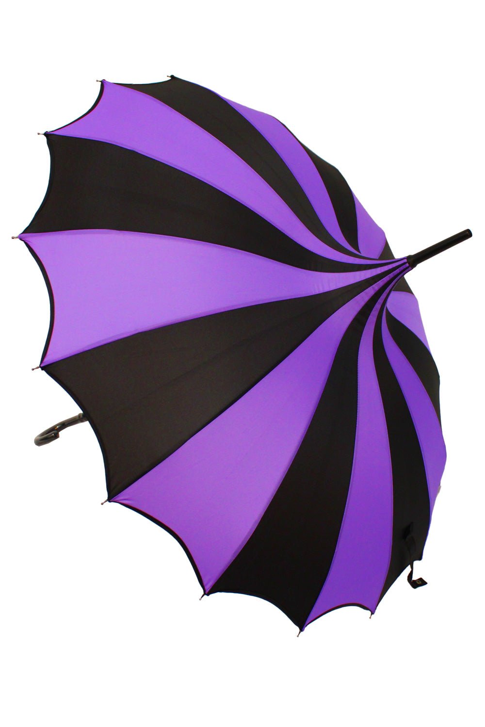 Batwing Pagoda Umbrella [BLACK/LIGHT PURPLE]