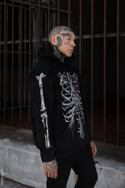 Bleeding Heart Skeleton Hoodie