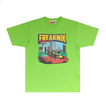 Gallery Dept T Shirt Retro Printed Loose Short-Sleeved Shirt