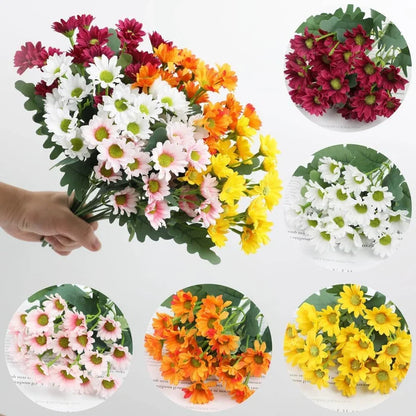 💥Artificial Outdoor Sunset Mums Flowers - UVresistant, Waterproof, Windproof🌼