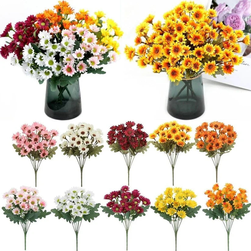 💥Artificial Outdoor Sunset Mums Flowers - UVresistant, Waterproof, Windproof🌼