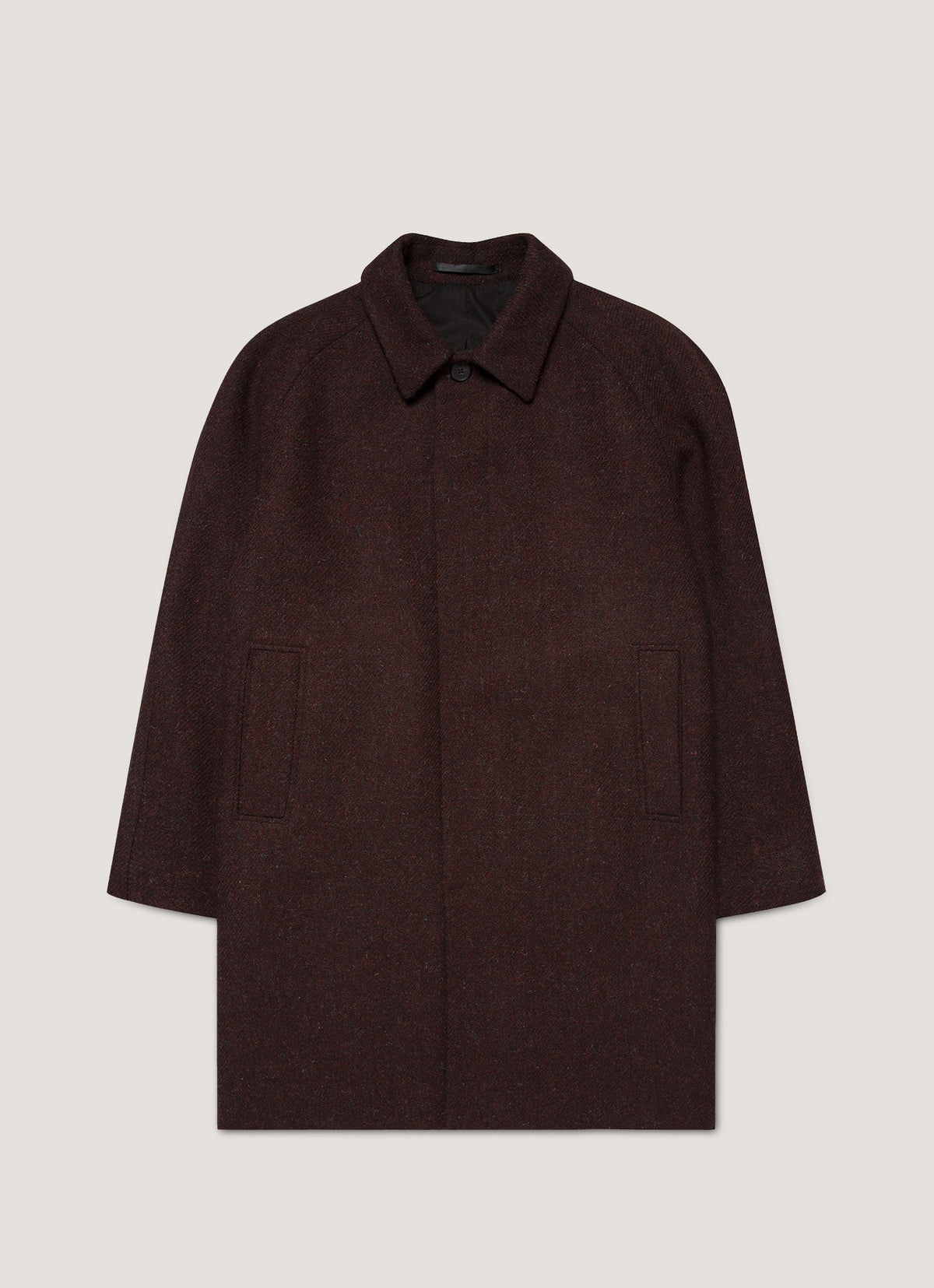 Mens Harris Tweed Car Coat In Truffle Mcoa7333 Brgd