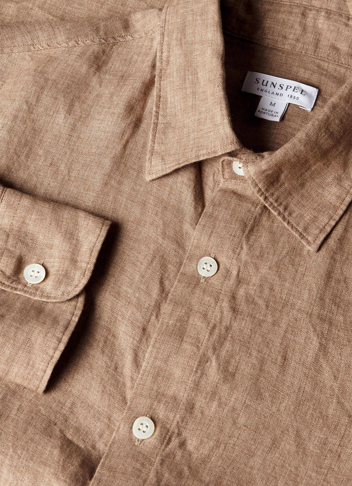 Men's Linen Shirt in Walnut