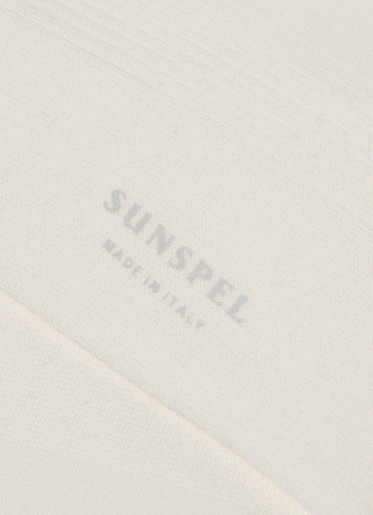 Men's Cotton Ribbed Socks in Archive White