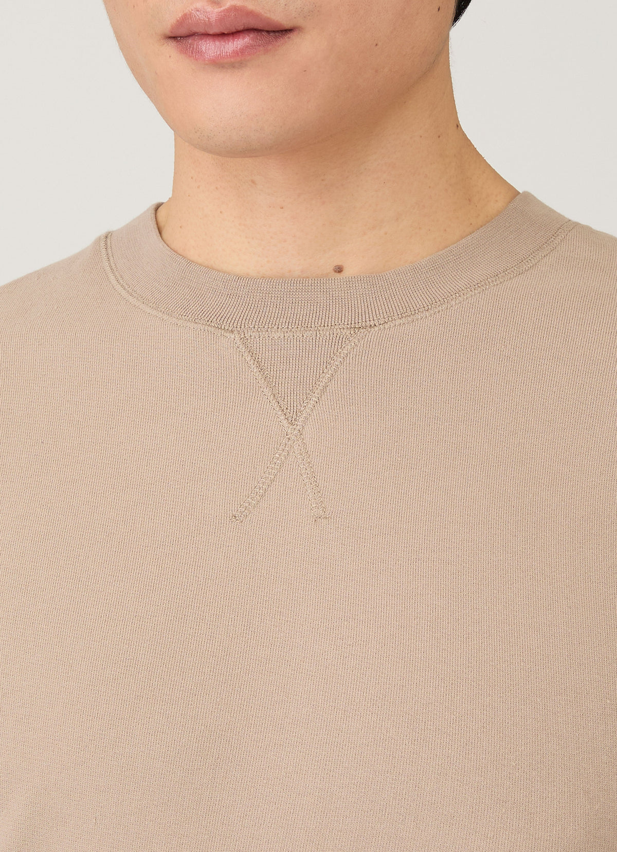 Mens Loopback Sweatshirt In Mink Mswe1516 Brgb