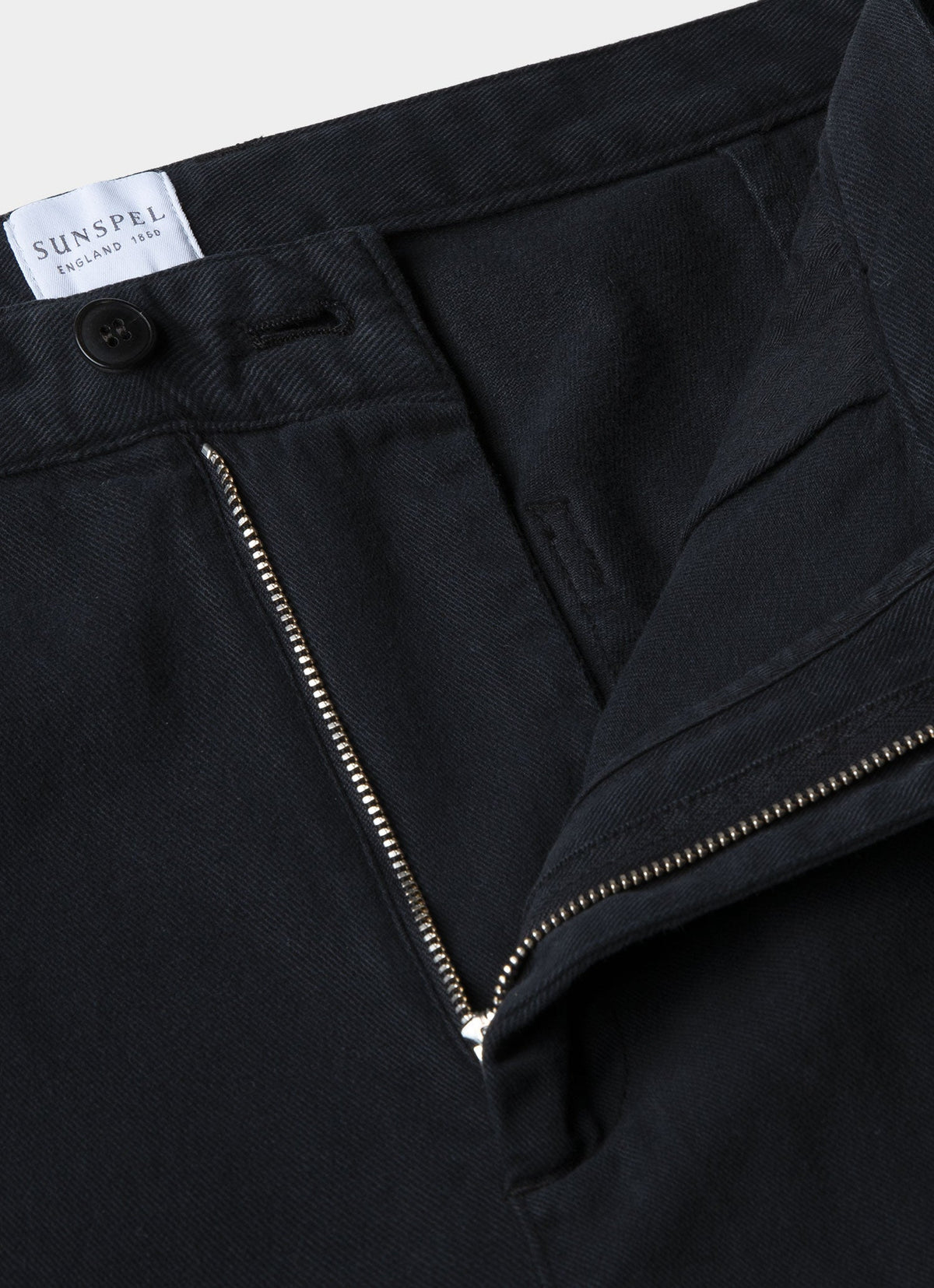 Mens Brushed Cotton Chore Trouser In Black Mtrs3075 Bkaa