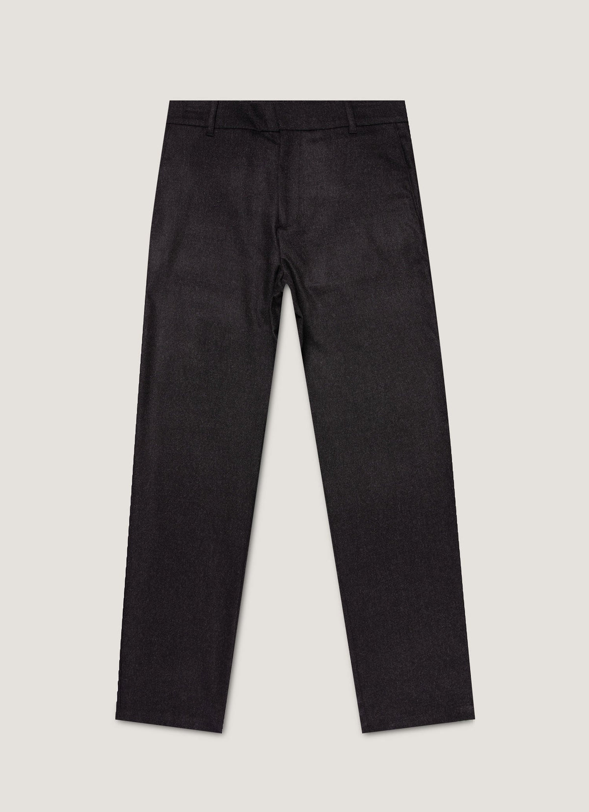 Mens Wool Cashmere Flannel Trouser In Charcoal Melange Mtrs3125 Gyad