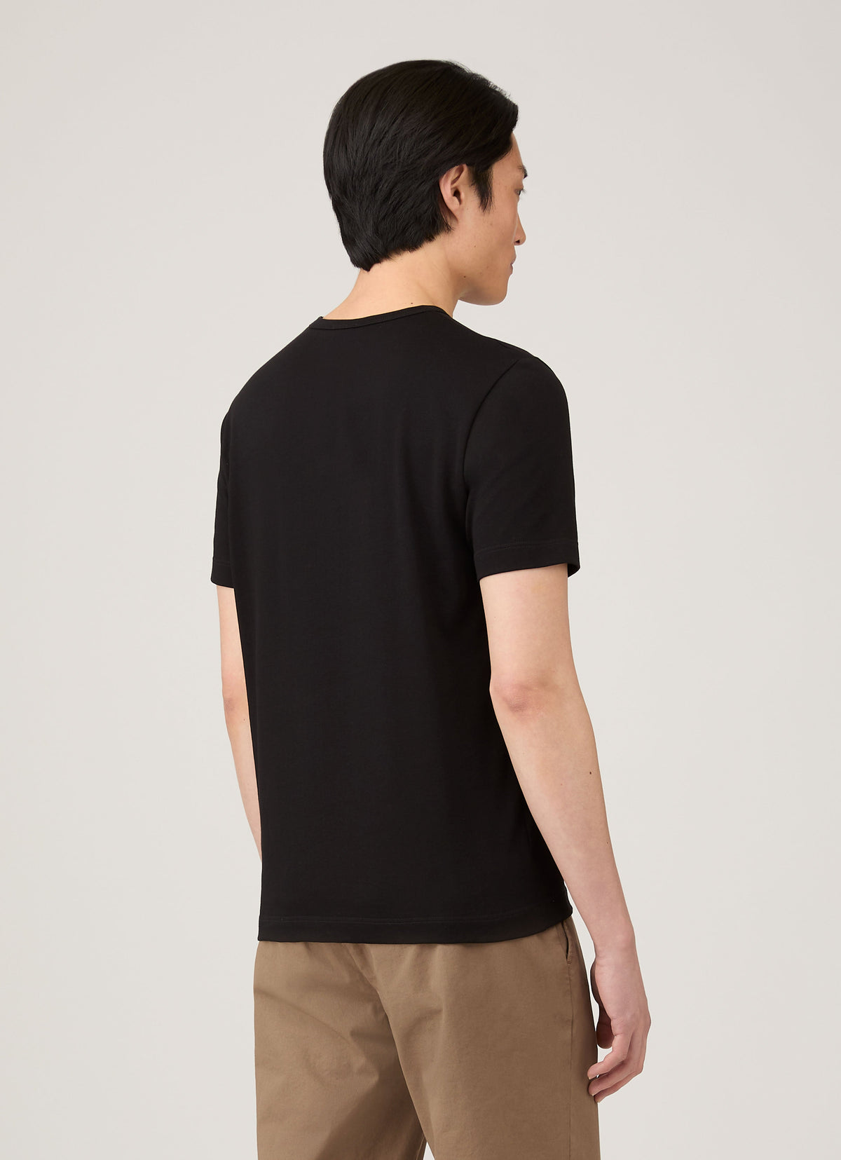 Mens Single Jersey Tshirt In Black Mtsh0187 Bkaa